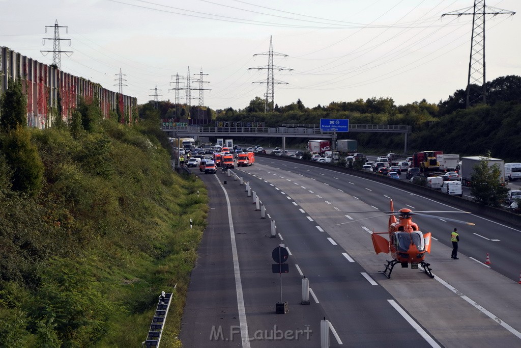 VU mehrere PKW A 3 Rich Oberhausen Hoehe AK Koeln Ost P001.JPG - Miklos Laubert